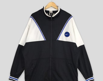 Vintage 90's Nike Swoosh Training Black Jacket XLarge Nike Swoosh Windbreaker Nike Sportswear Zipper Jacket Nike Track Top Jacket Size XL