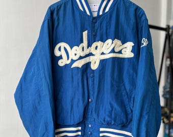Vintage 90's LA Dodgers MLB Stadium Varsity Blue Jacket Medium