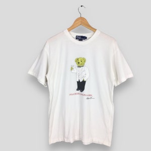 Vintage Polo Bear Ralph Lauren Casual Wear T shirt Medium 1990&#39;s Polo Sports Polo Bear Shirt Ralph Lauren Streetwear Polo Bear Tees Size M