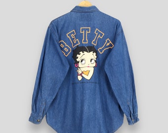 TOO CUTE Betty BOOP MADE IN USA デニムシャツ M TOO CUTE Betty BOOP MADE IN USA デニムシャツ M Vintage 90's