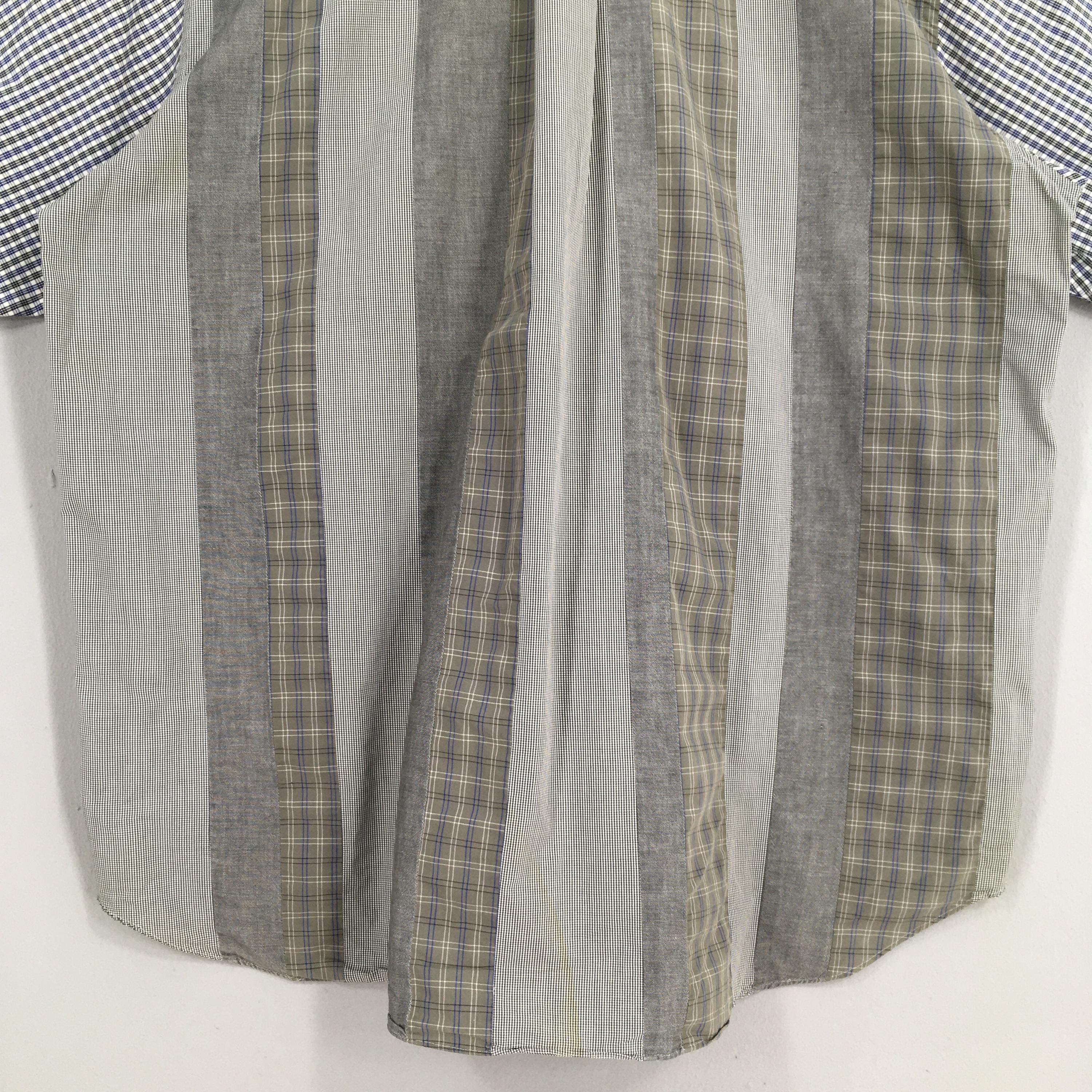 ヴィンテージ コム デ ギャルソン オム ブルー チェック シャツ XL