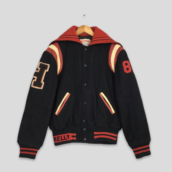 Vintage 1970s Harvey Flag Corp Wool College Jacket Medium