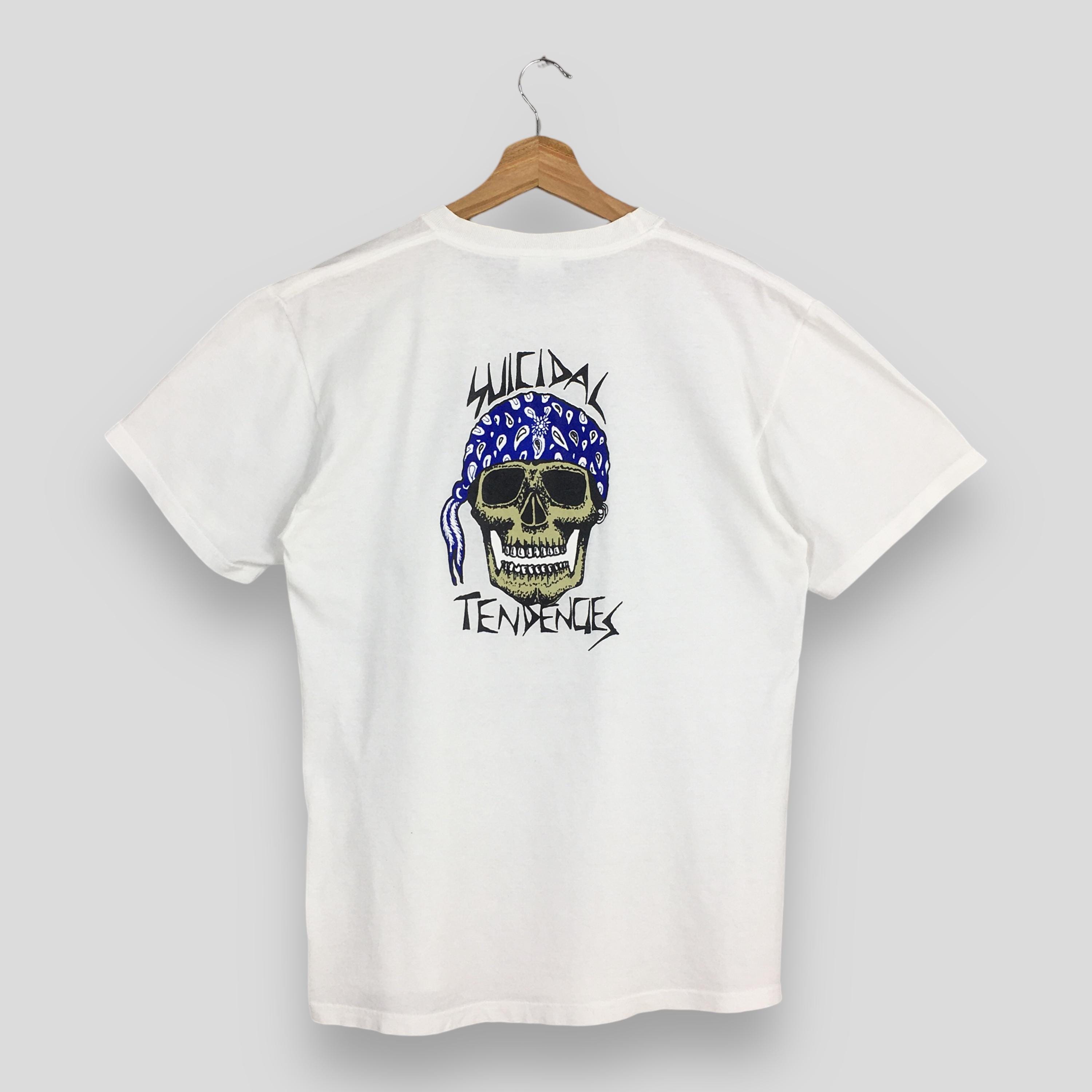 Vintage 90's Suicidal Tendencies Skull White T Shirt Medium
