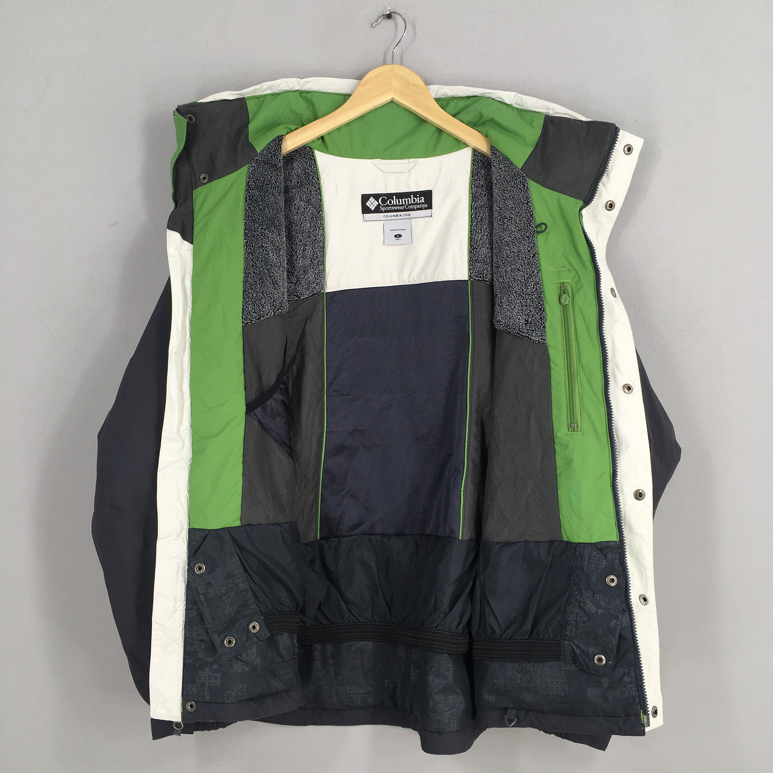Vintage Columbia Green Anorak ジャケット Vintage Columbia Windbreaker Green Jacket Large 90's