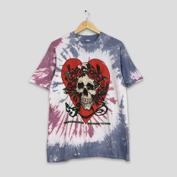 Vintage 90s Grateful Dead American Tour Tie Dye Tshirt