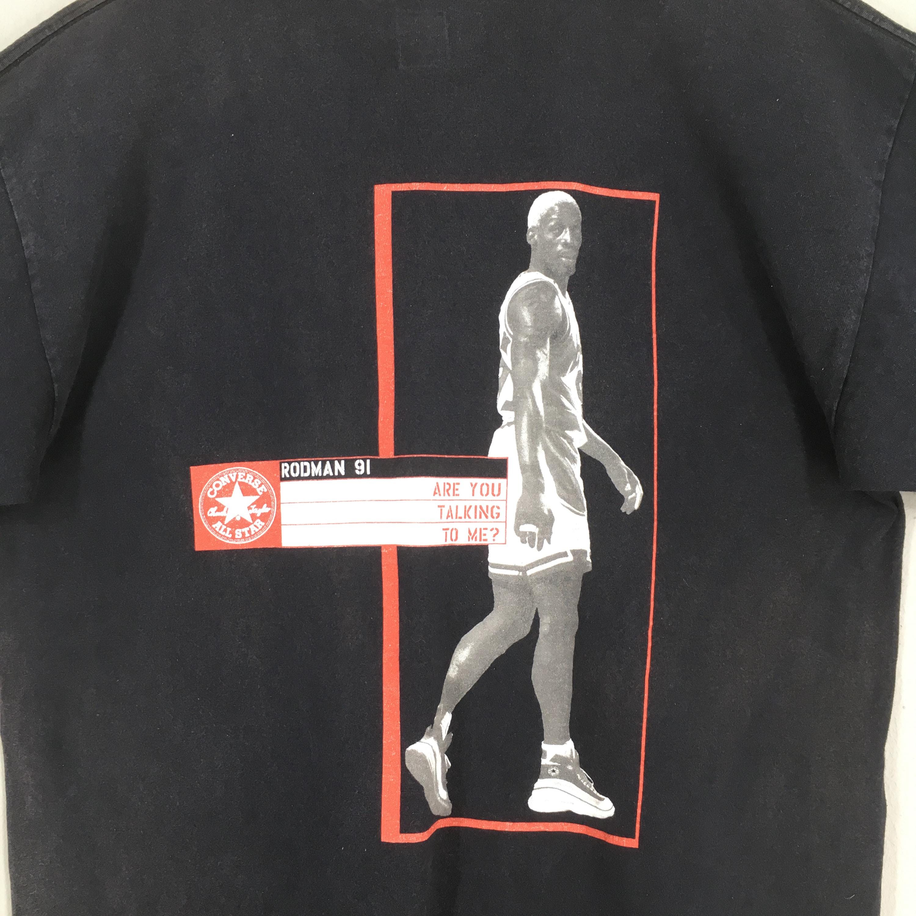 Vintage Converse Dennis Rodman 91 Black T Shirt Large