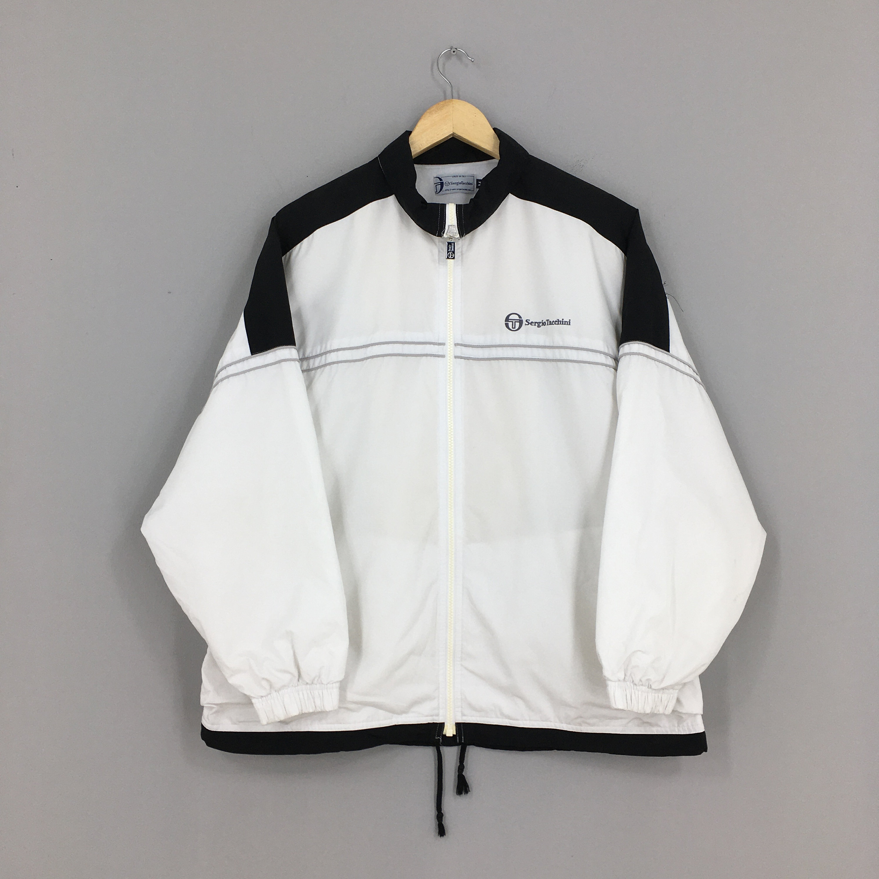 frase Antagonista Independiente Vintage Sergio Tacchini Chaqueta Cortavientos Blanco Medio 90s - Etsy España