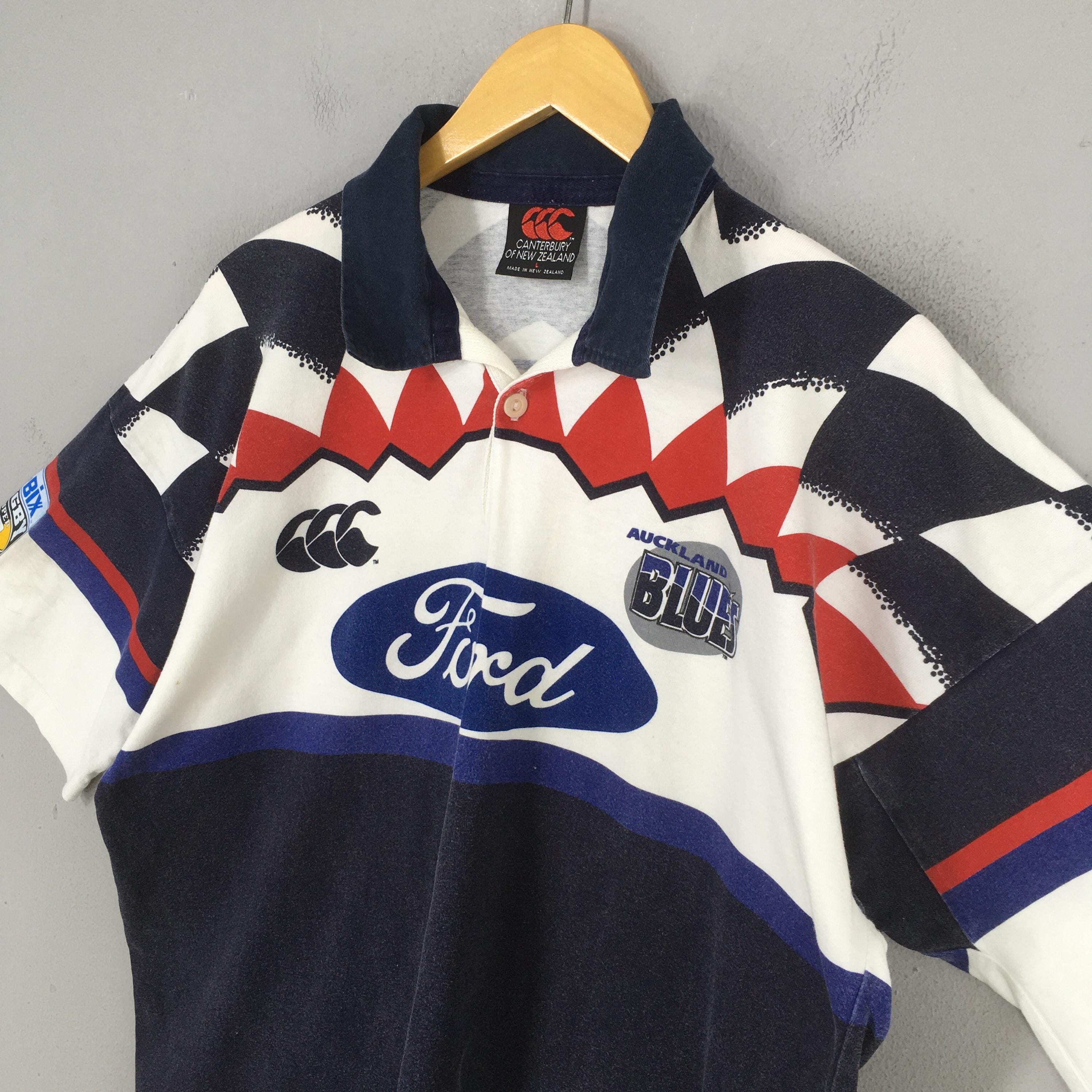 Canterbury Of New Zealand  ユニフォーム Vintage 1997 Canterbury Auckland Blues Super 12 Rugby Jersey Large