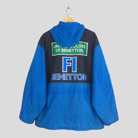 Benetton, Vintage Benetton Formula 1 Multicolor Jacket XLarge F1 Team UCB United Colors Of Benetton Harrington Italy Racing Team Windbreaker Size XL