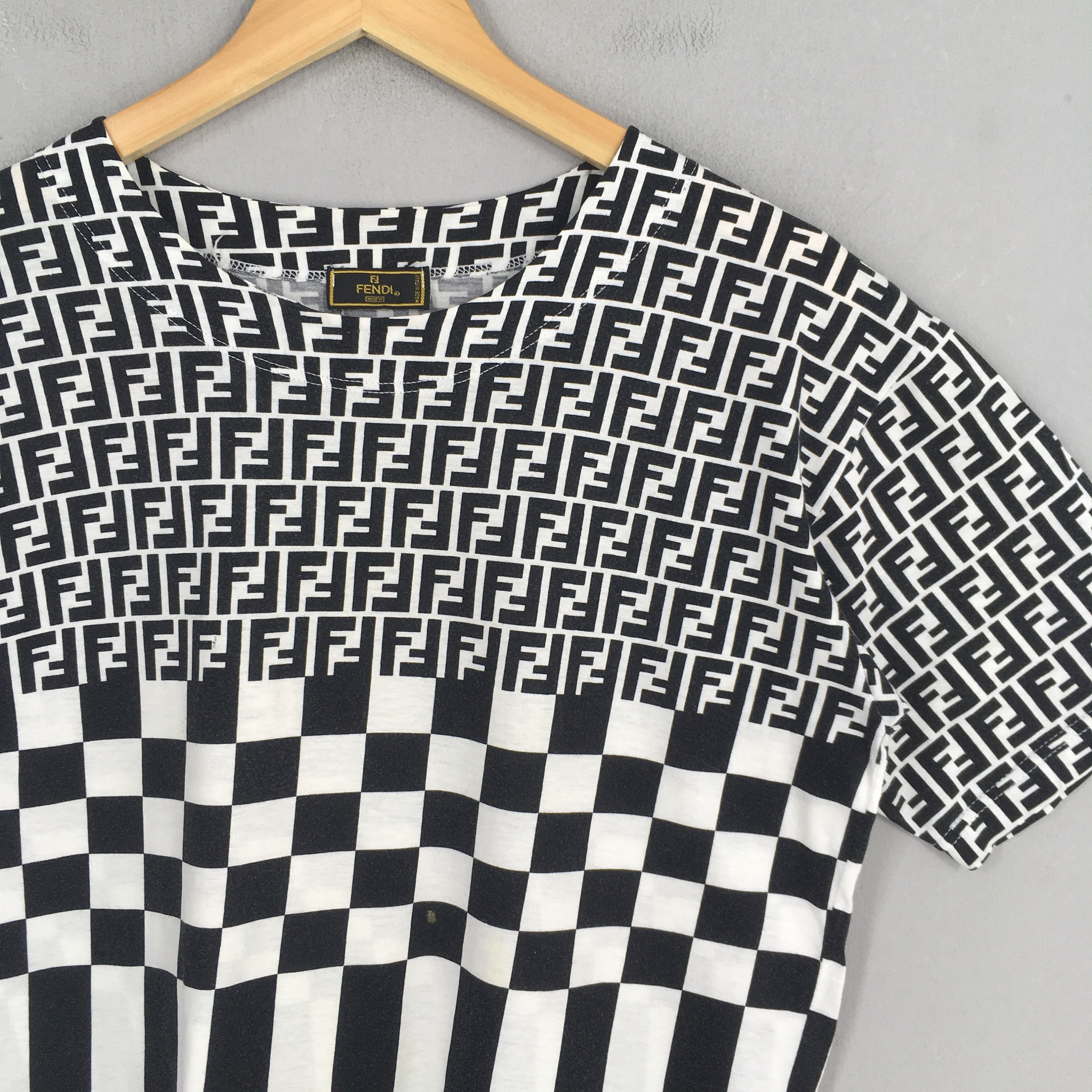 トップス OLD FENDI jeans ZUCCA PATTERN S/S SHIRT OLD FENDI jeans ZUCCA PATTERN S/S SHIRT Authentic Fendi