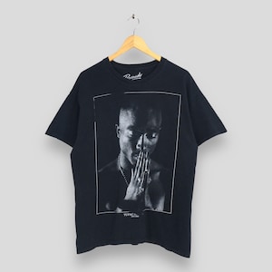 Vintage Y2K Tupac Shakur Rapper Makaveli zwart T-shirt grote Millenium Nwa 2pac Tupac hiphop festival concertmuziek rap Tees maat L