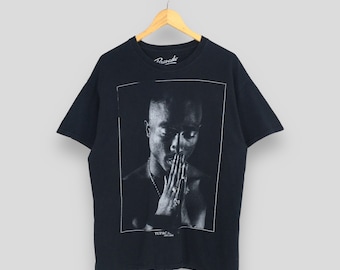 Vintage Y2K Tupac Shakur Rapper Makaveli Black T shirt Large Millenium Nwa 2pac Tupac Hip Hop Festival Concert Music Rap Tees Size L