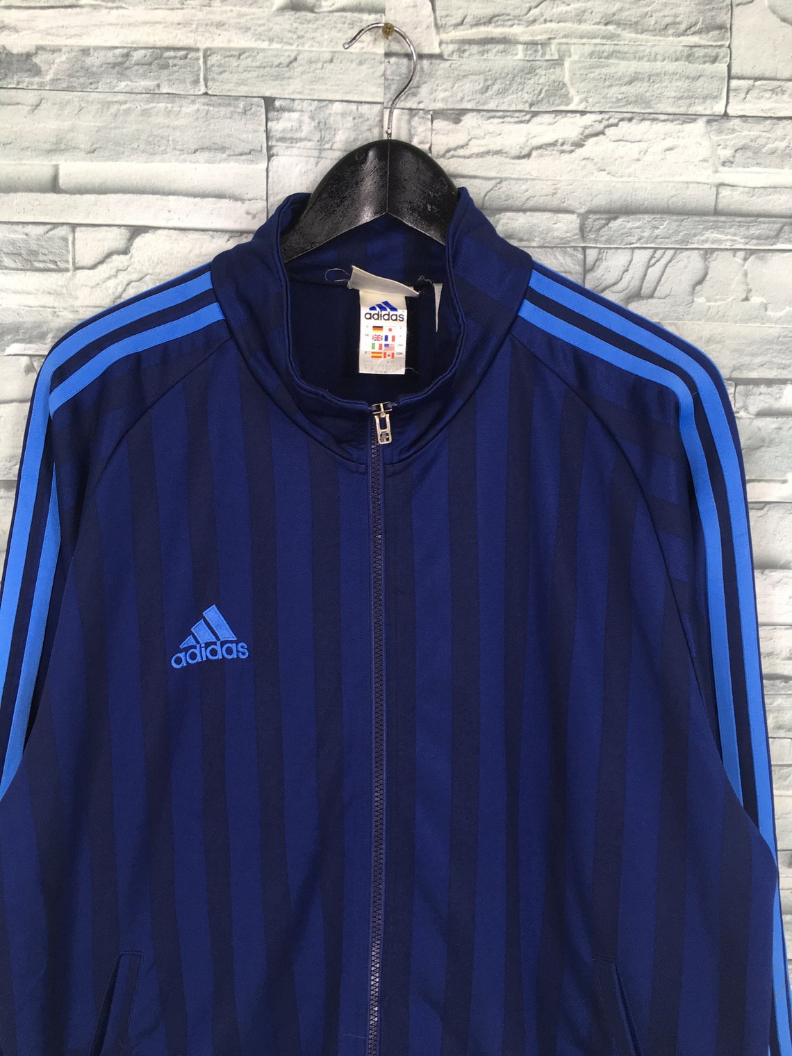 Adidas Firebird Jacket Xlarge Blue Adidas Equipment Logo | Etsy