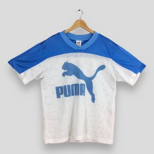 Vintage 90&#39;s Puma Cougars Training Kits Sportswear White Jersey Medium Puma Big Logo Football Puma Light Jersey Soccer Puma Maglia Size M