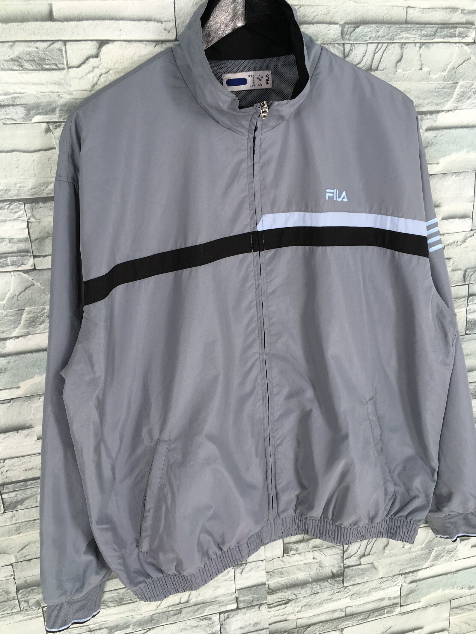 FILA Windbreaker Jacket Mens Large Vintage 90's Fila Etsy