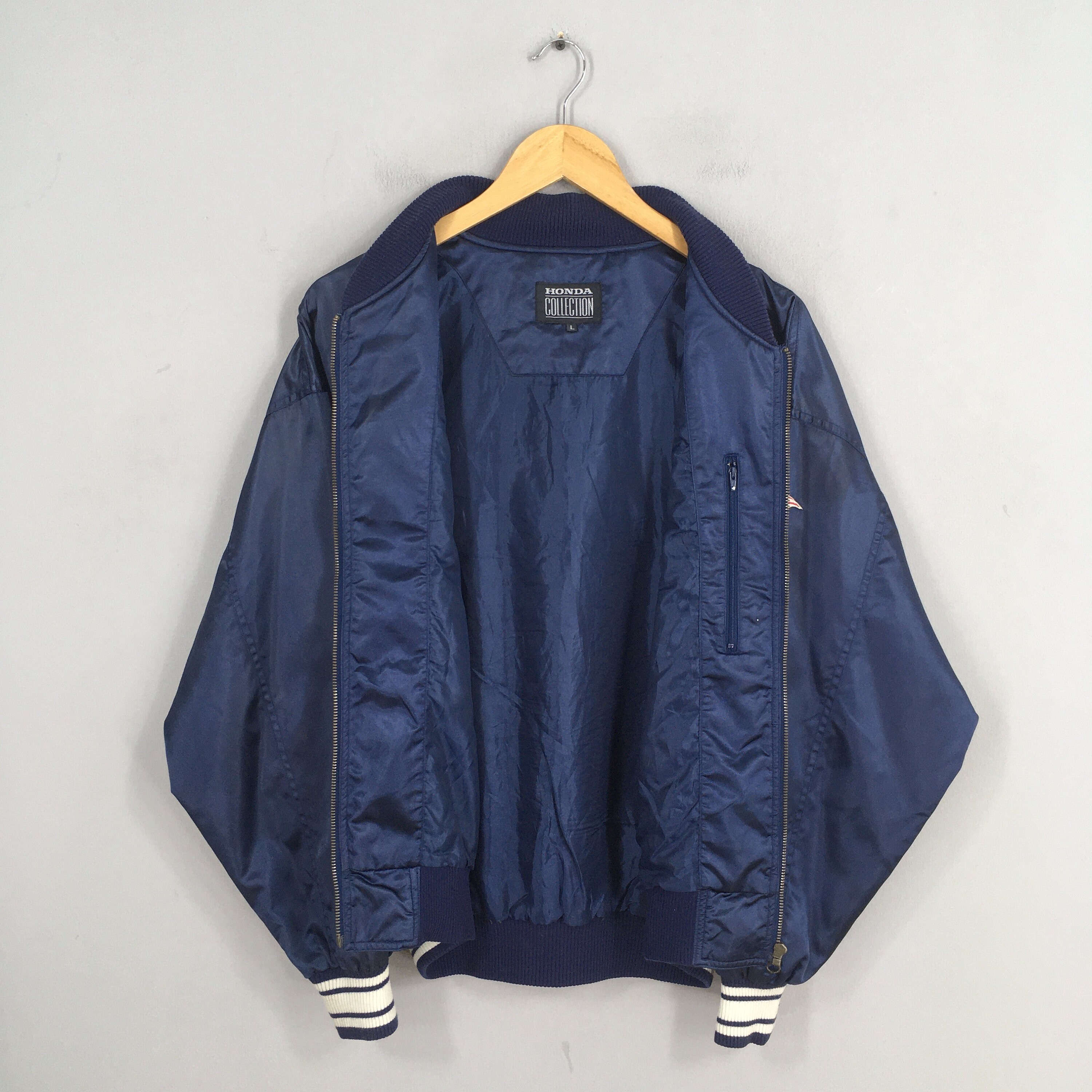 HONDA レースジャケット 青 HONDA レースジャケット 青 HONDA レースジャケット 青 Honda