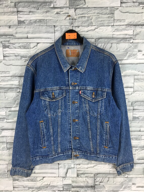 Vintage LEVIS Trucker Denim Jeans Jacket Medium Le