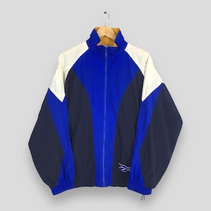 Vintage Reebok Sports Windbreaker Jacket Small 90s Reebok Sportswear Multicolor Reebok Athletic Tracksuit Reebok Classic Zipper Coat Size S