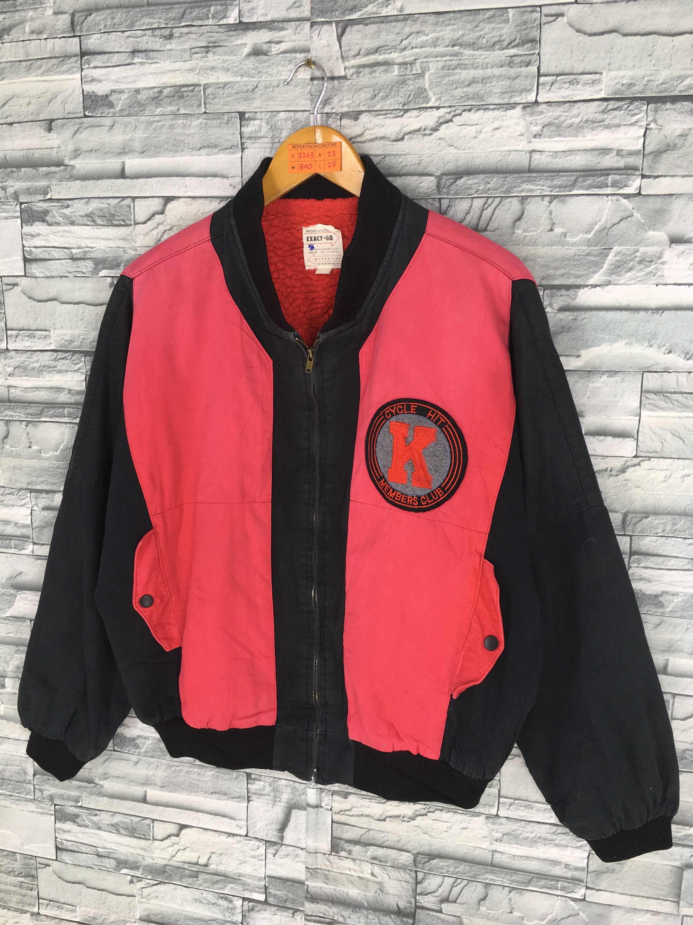 90s Bomber Varsity Jacket Large