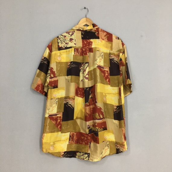 Vintage Funky Multicolor Abstract Pattern Shirt M… - image 7