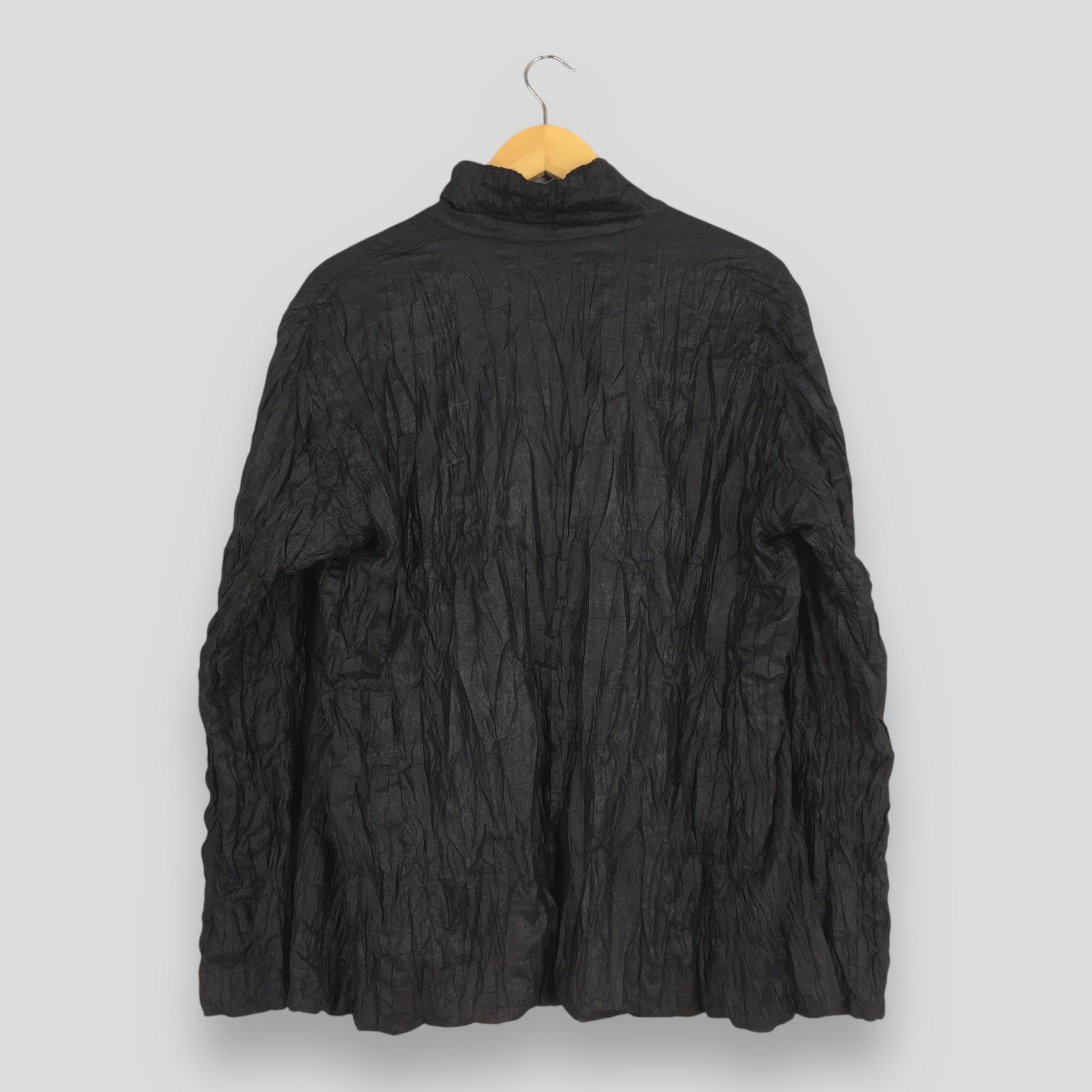 Vintage Japanese Issey Miyake Men Pleated Wrinkle Jacket Medium