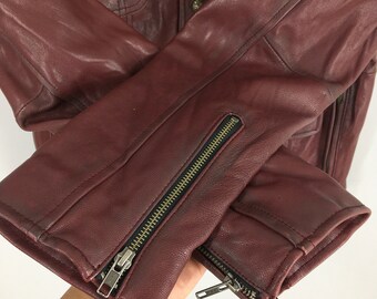 Vintage Edge Rupert Japan Leather Kinky Red Jacket Medium Vintage Edge Rupert Japan Leather Kinky Red Jacket Medium