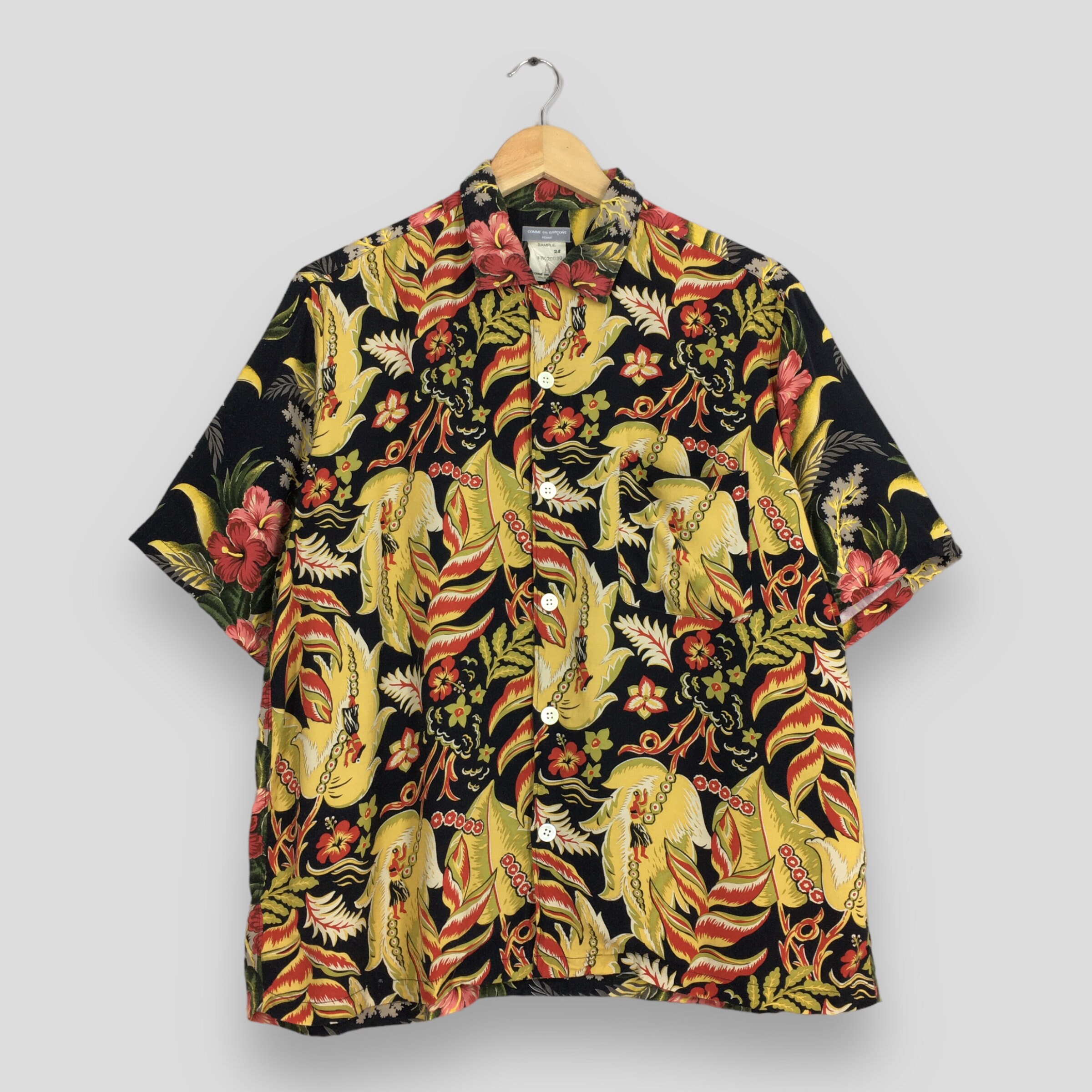 Vintage 1980s Comme Des Garcons Homme Aloha Rayon Shirt