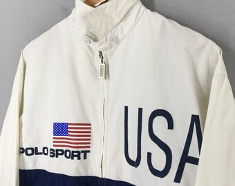 【90s】Polo by Ralph Lauren US-67 ジャケット Vintage 90's Polo Sport Windbreaker Large Polo Ralph Lauren