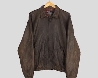 Vintage 90s Lacoste Zipper Harrington Reversible Jacket Large