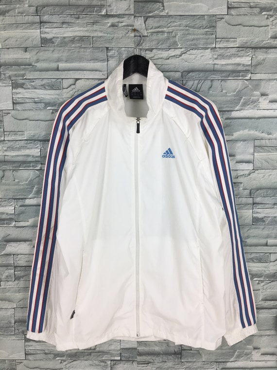 all white adidas windbreaker