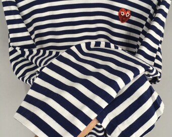 Vintage Comme Des Garcons Play Stripes T Shirt Large Comme Des