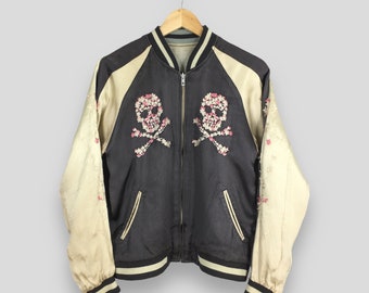 Vintage 1990's Japanese Classics Script Skull Sukajan Vintage 1990's Japanese Classics Script Skull Sukajan
