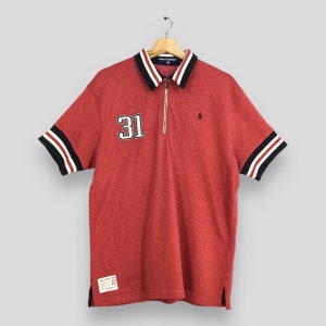 Vintage Polo Sport Ralph Lauren Rugby Polo Pony Shirt Medium 90&#39;s Polo RL Pony Ralph Lauren 31 Polo Sport RL 67 Red Polo Shirt Size M