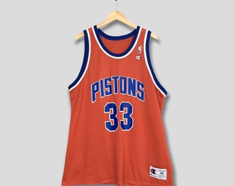 Size 36. #33 Hill Piston 90s Vintage NBA Jersey Made in USA by