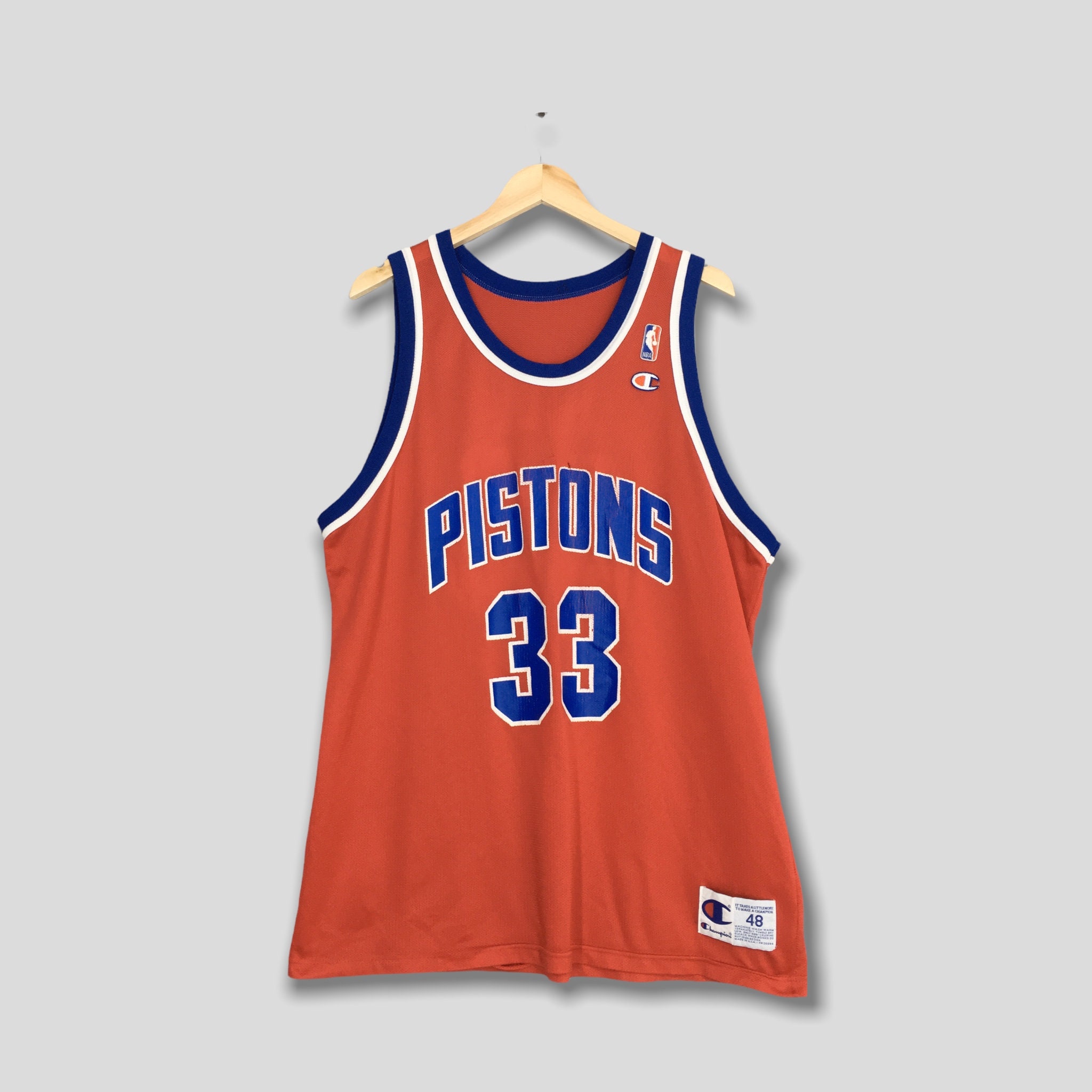 Vintage Pistons Basketball Nba Grant Hill #33 Champion