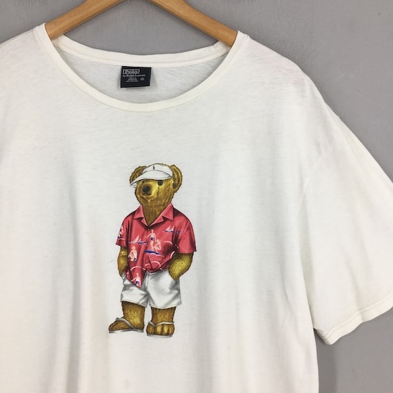 Vintage Polo Bear Ralph Lauren Hawaii Beach Wear T Shirt Xlarge
