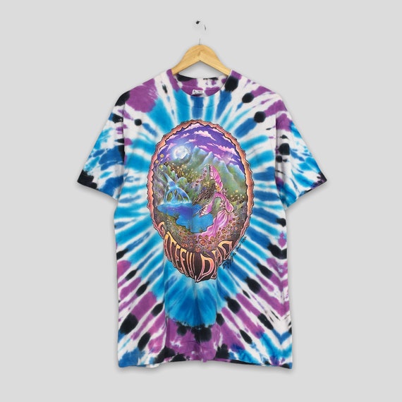 Vintage 90s Grateful Dead Rock Tour Tie Dye Tshirt Large Grateful 