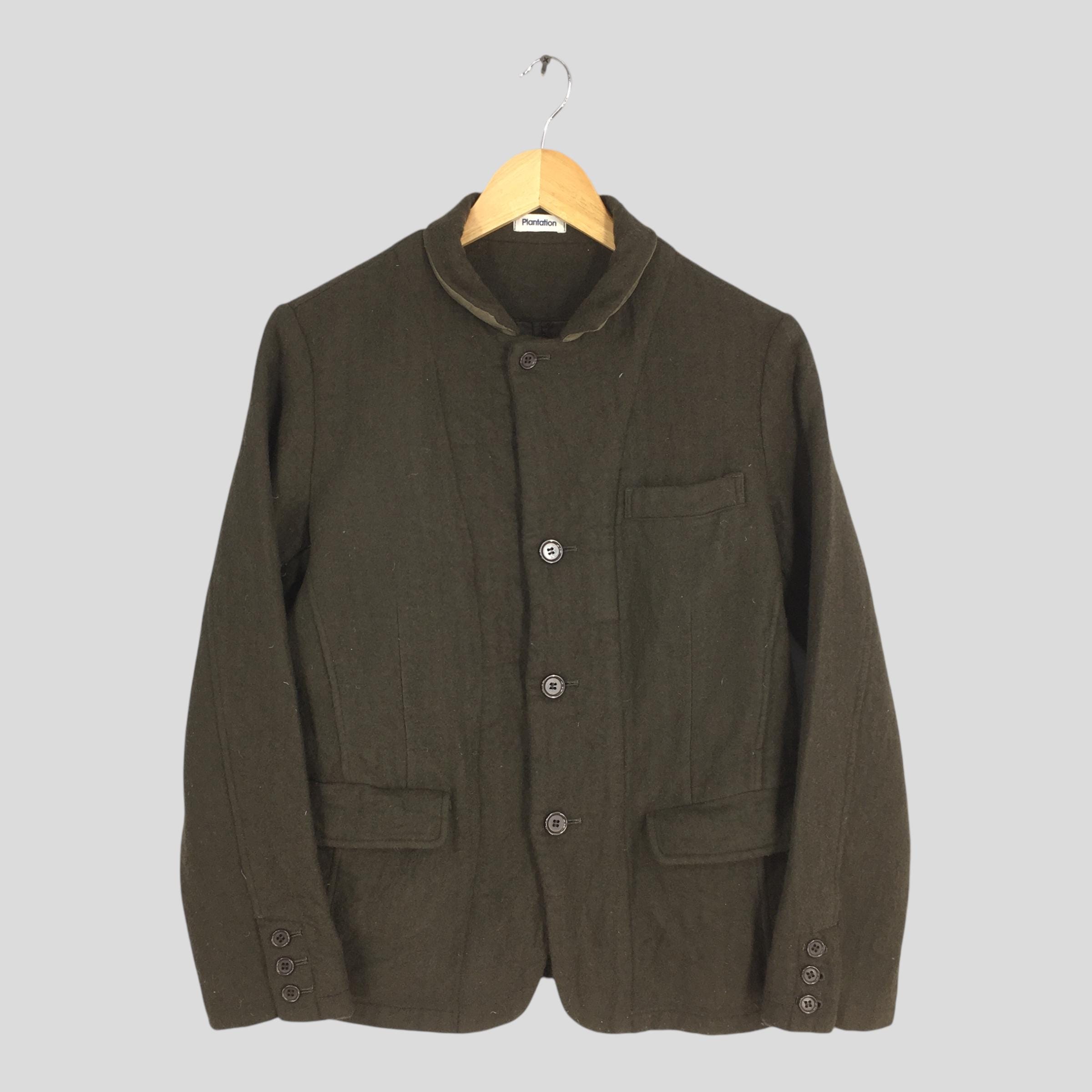 Vintage Issey Miyake Plantation Green Wool Jacket Medium Miyake
