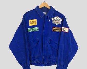 Benetton Formula 1 コーチジャケット Vintage Benetton Formula 1 Embroidery Blue Cotton Jacket