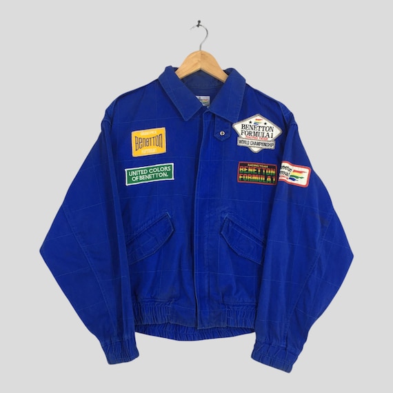 Vintage 90s Benetton Formula 1 Multicolor Jacket Large F1 Grand