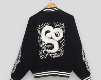 Vintage Sukajan Dragon Eagle Fighting Souvenir Jacket Xlarge 80s