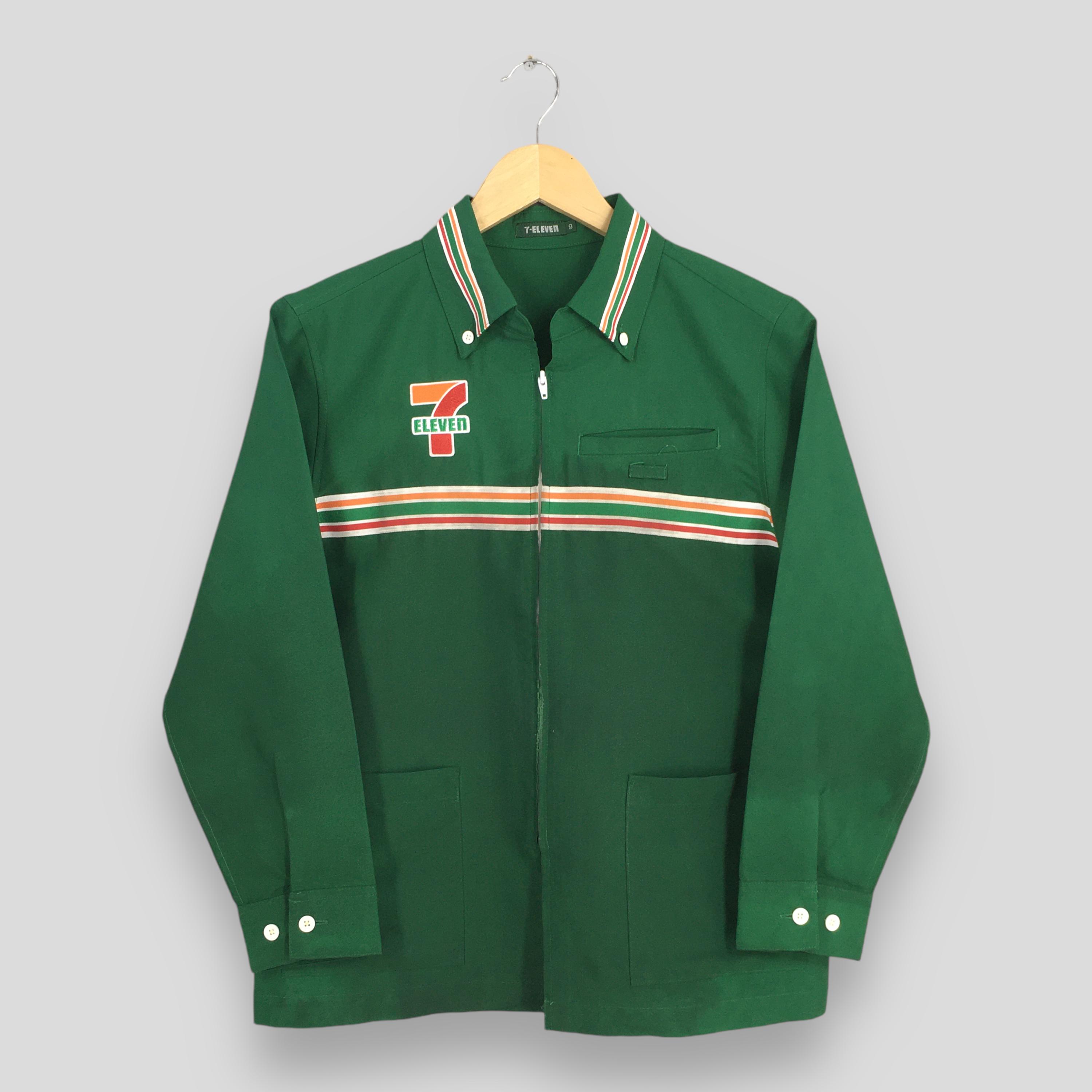 7-ELEVEN ユニフォーム シャツ 緑 M 7-ELEVEN セブンイレブン 制服 ユニフォーム シャツ 緑 半袖 L