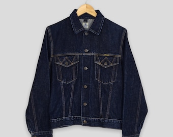 Vintage jaren 80 Wrangler Blue Bell Trucker denim jack medium Wrangler American Cowboy Denim Wrangler Usa Sanforized jas knopen maat M