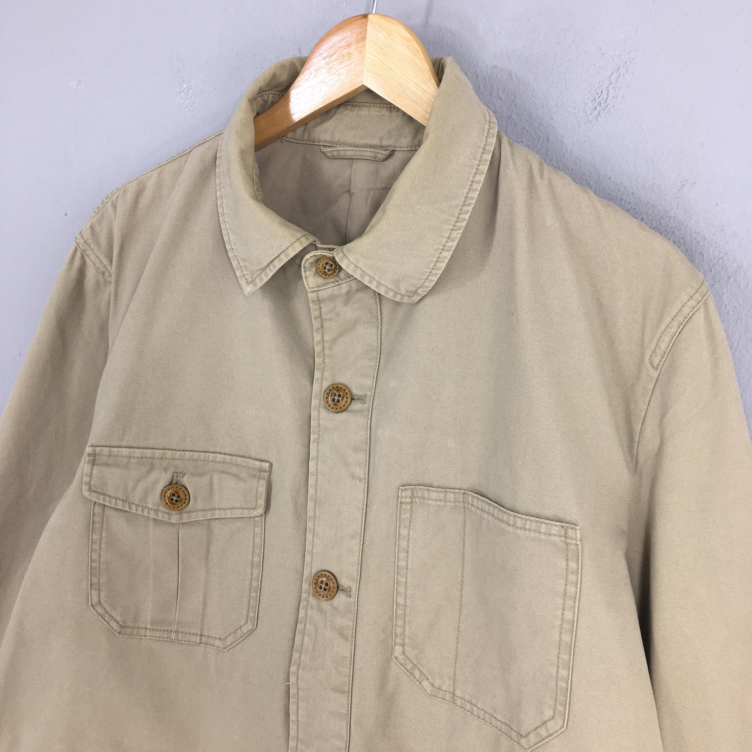 Vintage 90's Macchio Japan Beige Workers Jacket Large French Work