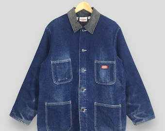 Vintage 90's Dickies Blanket Blue Denim Jacket Large Dickies
