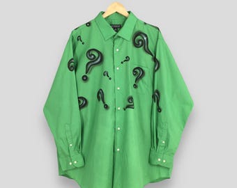 riddler dress shirt Adult The Riddler Button Up Shirt
