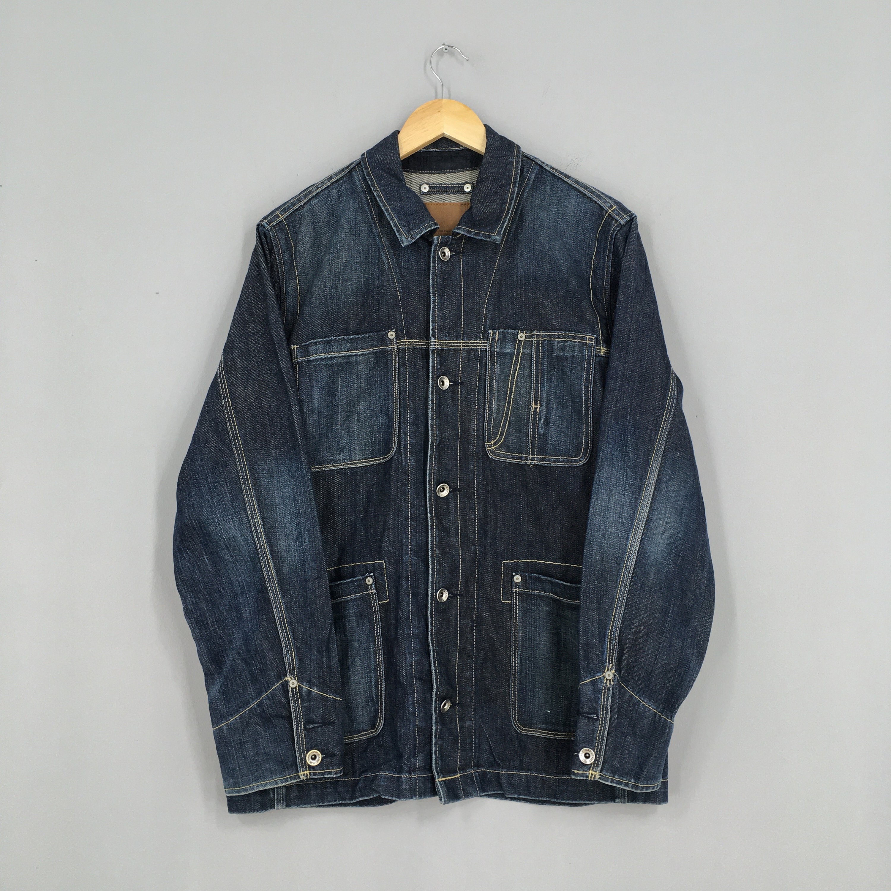 Vintage Gap Denim Worker Jacket Medium Workwear Frenchwork Gap 