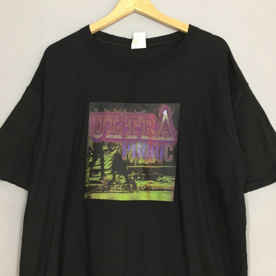 90s USA製 WARRANT ウォレント　Ｔシャツ バンドＴシャツ　ＸＬ　黒 Vintage Warrant Hard Rock Concert T Shirt Xlarge Ultraphobic