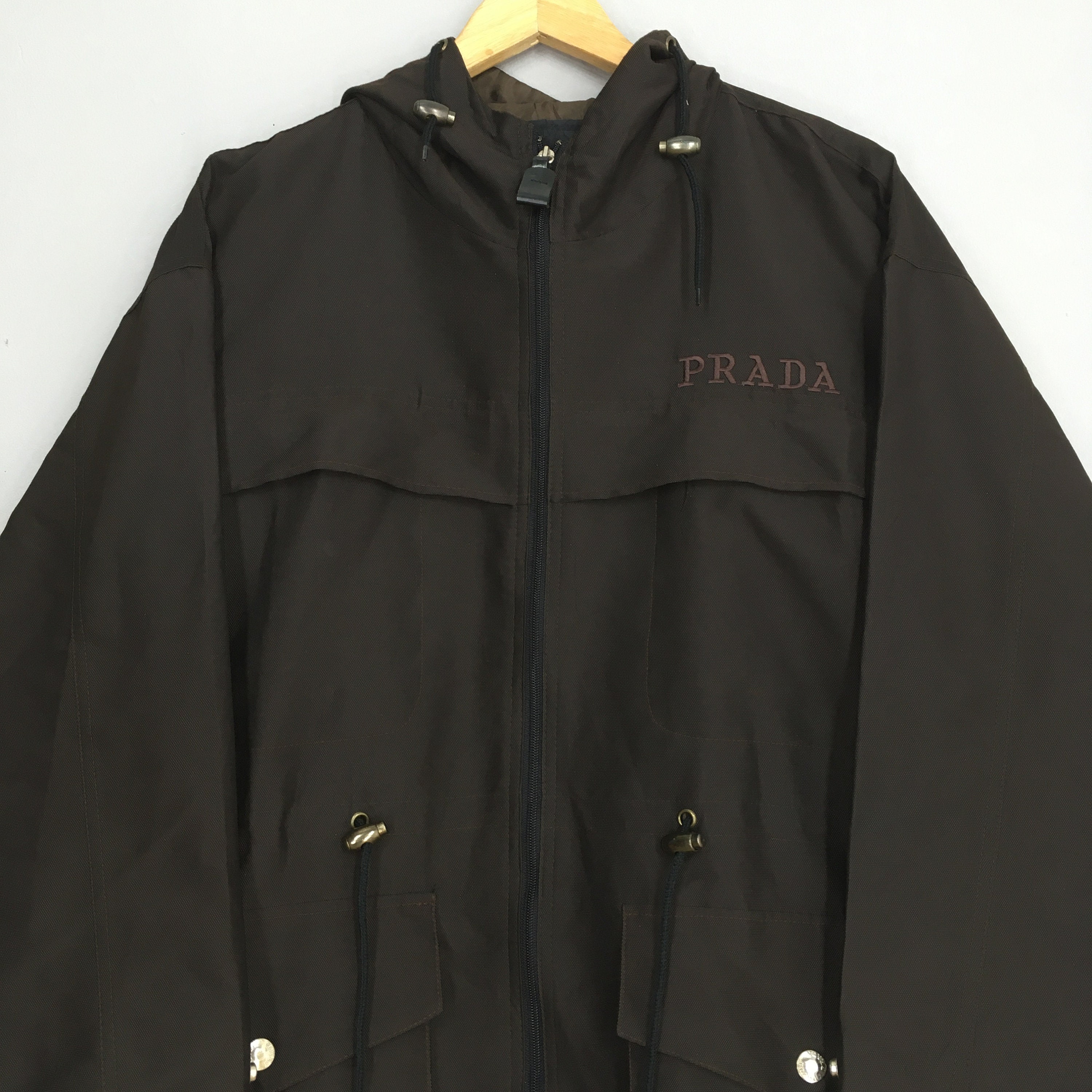 Vintage Prada Milano Black Hoodie Jacket Xlarge Vintage Prada - Etsy Finland