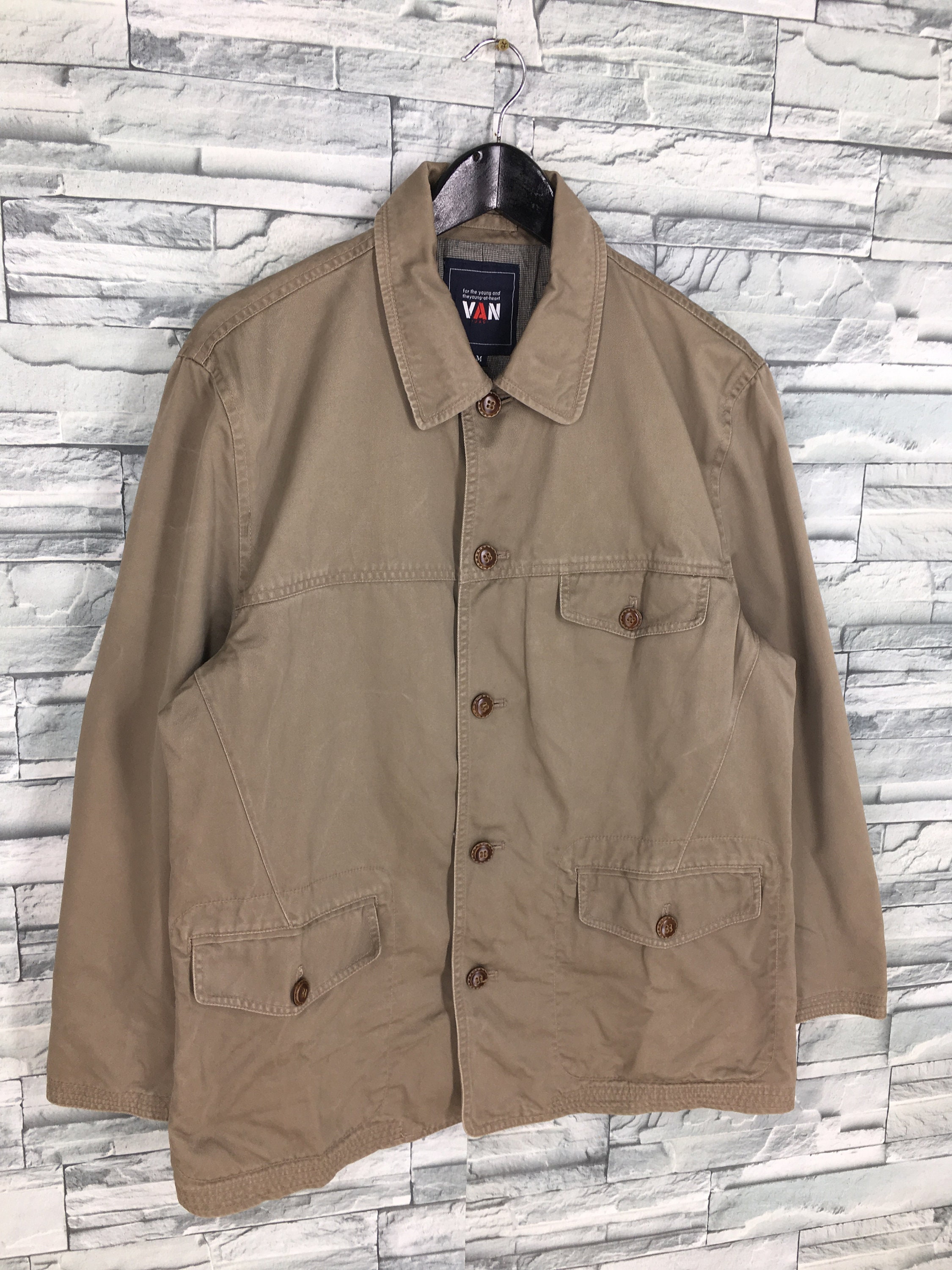 Vintage Van Jac Workers Denim Jacket Medium Workwear Japan - Etsy